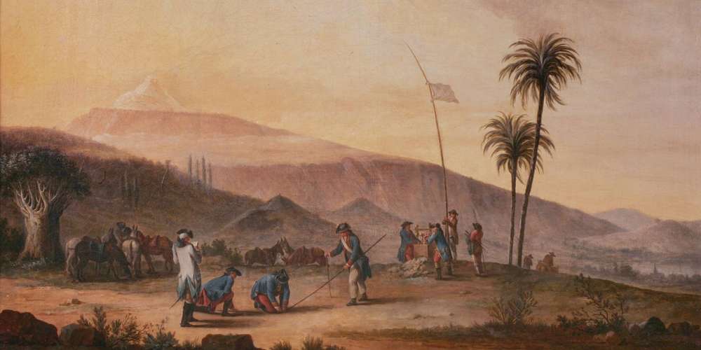 ean-Charles de Borda mesurant le Pic de Ténériffe - peinture de Pierre Ozanne, 1775-1776 - Musée Borda
